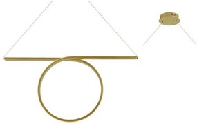 Φωτιστικό Οροφής - Ράγα Led HM98LEDP88BR 43W 3000K 2580lm 88Χ17ΧΗ120 Brass Aca Decor Aluminium