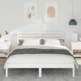 vidaXL Σκελετός Κρεβατιού Λευκό 180 x 200 cm Μασίφ ξύλο πεύκου