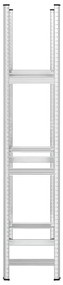 vidaXL Ράφι ελαστικών 3 επιπέδων Ασημί 110x40x200 cm Ατσάλι
