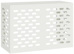vidaXL Κάλυμμα κλιματιστικού Λευκό 90 x 40 x 60 εκ Ατσάλι