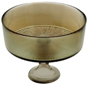 Διακοσμητικό Μπωλ Rexy Smoke 80.657.12 Φ20cm Olive Cryspo Trio Glass