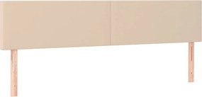 vidaXL Κρεβάτι Boxspring με Στρώμα Καπουτσίνο 200x200εκ.από Συνθ.Δέρμα
