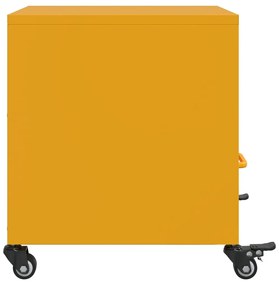 vidaXL Κομοδίνο Μουσταρδί 36x39x43,5 εκ. από Χάλυβα