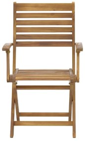Πολυθρόνα Recofly pakoworld πτυσσόμενη ξύλο ακακίας φυσικό 52x53x85εκ