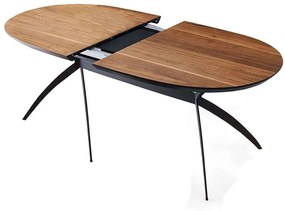 Τραπέζι Επεκτεινόμενο Ty 974NMB1553 200/335x100x76cm Walnut-Black Mdf,Μέταλλο
