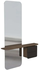 Καθρέπτης Τοίχου One More Look 5820C5620-2 78x15x118cm Dark Oak-Anthracite Umage Ατσάλι,Ξύλο