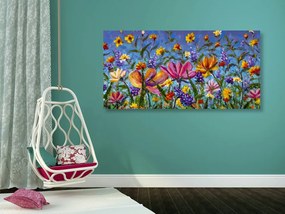 Εικόνα των πολύχρωμων λουλουδιών στο λιβάδι - 100x50