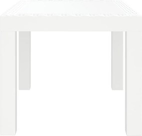 vidaXL Τραπέζι Κήπου Λευκό 59 x 47 x 40 εκ. Πολυπροπυλένιο