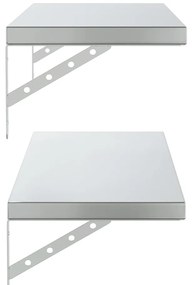 vidaXL Ράφια Τοίχου 2 τεμ. Ασημί 100x30 εκ. Ανοξείδωτο Ατσάλι