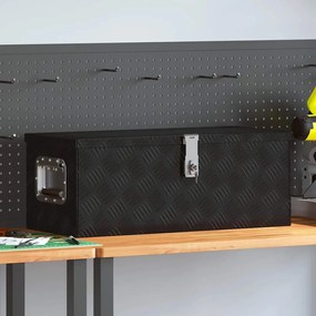 Κουτί Αποθήκευσης Μαύρο 70 x 31 x 27 εκ. από Αλουμίνιο