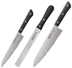 Μαχαίρια Harakiri SHR-0230B (Σετ 3τμχ) Black Samura Stainless Steel