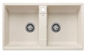 Blanco Zia 9 Soft White SILGRANIT™ PuraDur™ Γρανιτένιος Νεροχύτης Ένθετος με 2 Γούρνες 86x50cm
