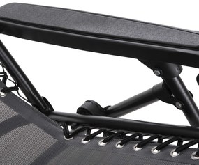ΠΟΛΥΘΡΟΝΑ RELAX COMPANION HM5095.11 ΓΚΡΙ TEXTILENE-ΜΑΥΡΟ ΜΕΤΑΛΛΟ 67x145x110Υεκ.