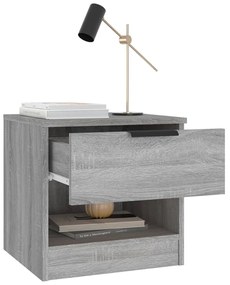 vidaXL Κομοδίνα 2 τεμ. Γκρι Sonoma από Επεξεργασμένο Ξύλο