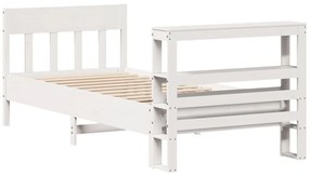 vidaXL Σκελετός Κρεβ. Χωρίς Στρώμα Λευκό 75x190 εκ Μασίφ Πεύκο