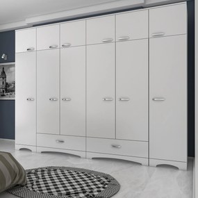 Εξαφυλλη Ντουλαπα Λευκό BA133 48.3x245x226