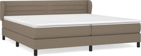 vidaXL Κρεβάτι Boxspring με Στρώμα Taupe 200x200 εκ. Υφασμάτινο