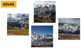 Σετ εικόνων με σχέδιο για τους λάτρεις του βουνού - 4x 60x60