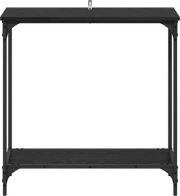 vidaXL Τραπέζι κονσόλας με ράφι Μαύρη δρυς 75 x 30.5 x 75 εκ