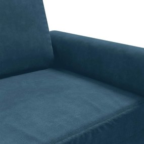 vidaXL Πολυθρόνα Μπλε 60 εκ. Βελούδινη