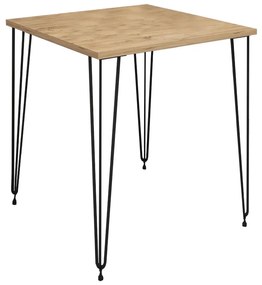 Τραπέζι Bruce pakoworld καρυδί-μαύρο 60x60x74εκ Model: 197-000084