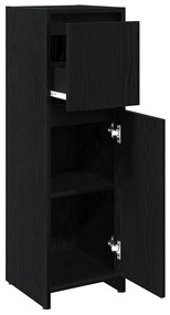 vidaXL Ντουλάπι Μπάνιου Μαύρη Οξυά 30 x 30 x 95 cm Επεξεργασμένο ξύλο
