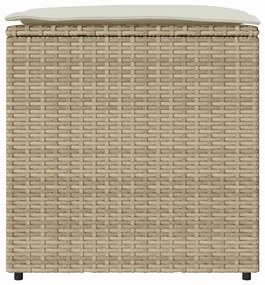 vidaXL Κουτί Μαξιλαριών Μπεζ 50 x 50 x 50 cm συνθετικό ρατάν