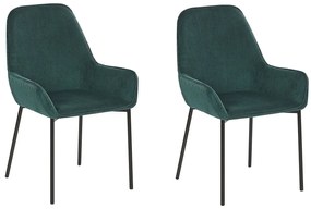 Καρέκλα Berwyn 1295, Μαύρο, Πράσινο, 89x56x59cm, 7 kg, Ταπισερί, Μεταλλικά, Μπράτσα | Epipla1.gr