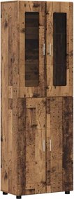 vidaXL Highboard FLORIN 60 x 35 x 182 εκ. Παλιό ξύλο