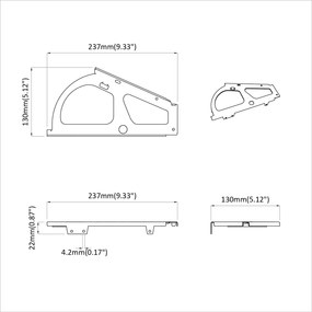 vidaXL Αγκώνας ανατροπής 12 τμχ. 235 x 155 x 30 mm Ασημί Σίδερο
