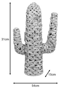 Διακοσμητικό Wanzo Inart ψάθινο φυσικό 54x15x31εκ