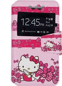 Θήκη Universal S-View Book Σχέδιο 4,3"-4,8" Hello Kitty