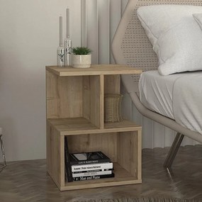 Κομοδίνο - Τραπεζάκι βοηθητικό Entiero Megapap χρώμα sapphire oak 39,8x35x54,6εκ.-GP042-0270,1