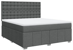 ΚΡΕΒΑΤΙ BOXSPRING ΜΕ ΣΤΡΩΜΑ ΣΚΟΥΡΟ ΓΚΡΙ 180X200 ΕΚ ΥΦΑΣΜΑΤΙΝ 3291762