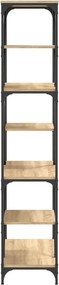 vidaXL Βιβλιοθήκη Sonoma Δρυς 91 x 36 x 176 εκ. Επεξεργ. Ξύλο / Ατσάλι