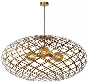 Φωτιστικό Κρεμαστό Lucide 21417-99-02 WOLFRAM Χρυσό Χρώμα (Gold Coloured)|Μαύρο Ματ (Black Mat)