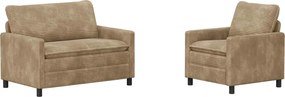 vidaXL Σετ Καναπέ 2 pcs Taupe Πολυεστέρας