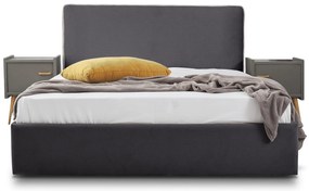 Επενδυμένο Κρεβάτι Ritz-Anthraki-160 x 200-Ξύλα Ελάτου