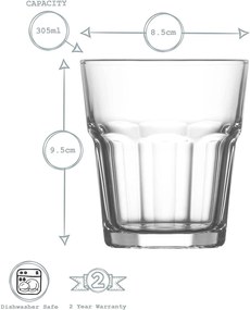 Ποτήρι Ουίσκι ARAS 305ml - LAV - 6 ΤΜΧ