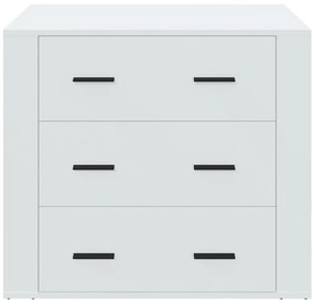 vidaXL Συρταριέρα Λευκή 80 x 33 x 70 εκ. από Επεξεργασμένο Ξύλο