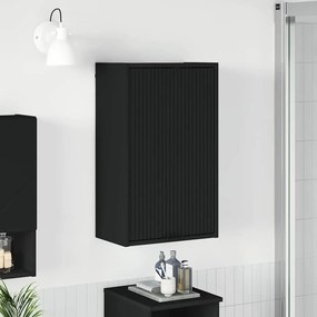 vidaXL Ντουλάπι Μπάνιου Μαύρο 39 x 23.5 x 65 εκ. Επεξεργασμένο ξύλο
