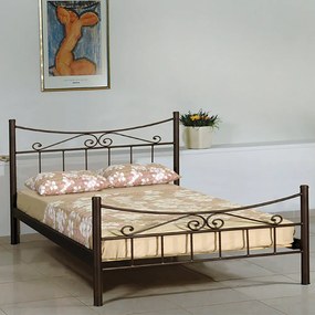 Κρεβάτι Μεταλλικό Ηρώ 23980 208x168cm Brown King Size
