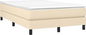 vidaXL Κρεβάτι Boxspring με Στρώμα Κρεμ 120x190 εκ. Υφασμάτινο