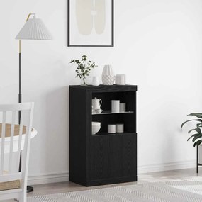 vidaXL Βοηθητικό ντουλάπι Μαύρη δρυς 60.5 x 37 x 100 εκ