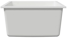 vidaXL Σιντρινο κουζίνας Λευκό 38 x 44 x 20 εκ. Γρανίτης
