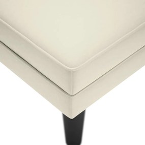 vidaXL Ανάκλιντρο Κρεμ Υφασμάτινο με Μαξιλάρι και Βελούδινο