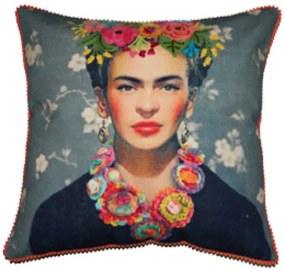 ΜΑΞΙΛΑΡΙ FRIDA KAHLO ΓΚΡΙ 45X45ΕΚ.