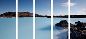 Εικόνα 5 τμημάτων μπλε λιμνοθάλασσα - 200x100