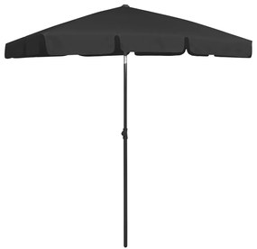 vidaXL Ομπρέλα Θαλάσσης Μαύρη 180 x 120 εκ.