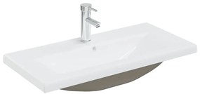 vidaXL Ντουλάπι Μπάνιου με Νιπτήρα Γκρι Sonoma από Επεξεργασμένο Ξύλο
